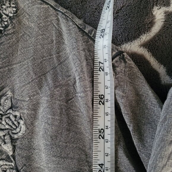 Solitaire Peasant Top Womens Size Large Tunic Bohemian Long Sleeve Embroidered - Picture 7 of 8